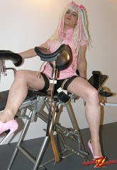 Naughty crazy hairy crossdresser wearing pink pvc gets