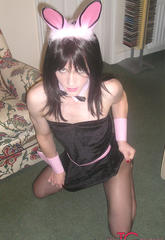 Bunny girl kirsty is bent over showing her ass ready for