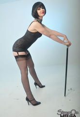 A very sultry shoot of helga smoking and posing with her