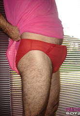What a elegant set of red knickers on this pantie boy what