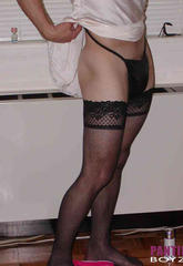 This pantie boy tart shows off his great tool and