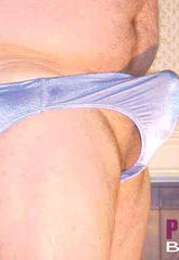 This pantie loving bitch looks so attracting in his silky