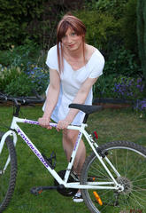 Lovely lucimay gets very soapy as she cleans her bikelovely