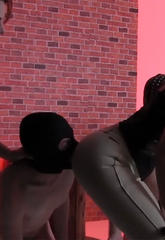 Mistress tiff has a helping hand to dominate her three
