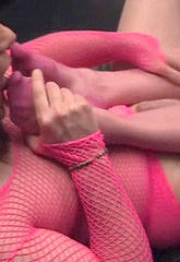 Lucky tranny in pink fishnet body stocking blow janes toes  lucky tranny in pink fishnet body stocking blow janes toes. Lucky tgirl in pink fishnet anatomy stocking cock sucking janes toes