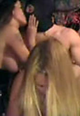 Dungeon threesome as hot blonde gets dominateddungeon
