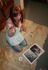Tranny lucimay at home playing with herselftranny lucimay