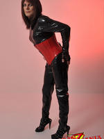 Tight black pvc looks fantastic when its worn by a naughty