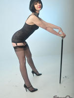A very sultry shoot of Helga smoking and posing with her cane